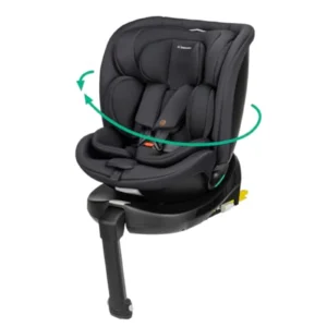 Bebeconfort RevolveFix Plus 360 i-Size - Silla Coche 360 ISOFIX (0-12 Años), Giratoria, 8 Posiciones, Contramarcha, Tejidos Transpirables, Full Black