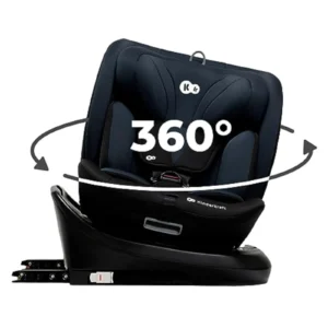 Kinderkraft I-GROW Silla de Coche i-Size 0-36 kg, Giratoria 360°, ISOFIX, Grupo 0+/1/2/3, Ajustable, RWF y FWF, Negro
