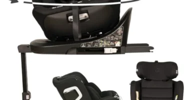 Silla de Coche Olmitos SIENA i-Size 360º, ISOFIX, 40-150 cm, Homologada Contramarcha, Reclinable, Reductor Recién Nacido, Negro