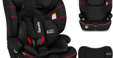 Silla de Coche Lionel Levi i-Size R129 para Niños 76-150 cm, Grupo 1/2/3, Reposacabezas Ajustable, Protección Lateral y Asiento Cómodo