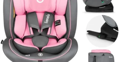 Silla de Coche Lionel Bastiaan i-Size 360° ISOFIX - Grupo 0/1/2 (0-36 kg), Giratoria, Reclinable y TopTether para Máxima Seguridad