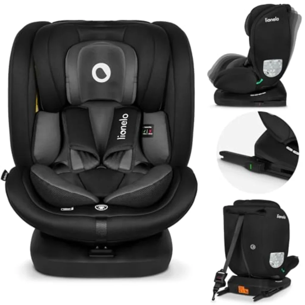 Silla de Coche Lionel Bastiaan i-Size 360° ISOFIX - Grupo 0/1/2 (0-36 kg, 40-150 cm), Giratoria y Reclinable, Top Tether, R129