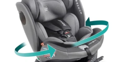 Silla de Coche Babyauto Biro Plus i-Size 0-12 Años (40-150 cm) - Giratoria 360º, ISOFIX, ACM, 5 Puntos, Testada en Motorland - Moon Grey