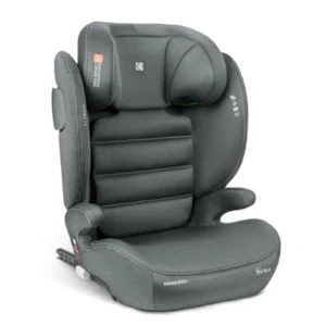 KikkaBoo Silla de Coche i-Size Grupo 2/3 (15-36 kg) con ISOFIX, Protección Lateral SPS y Reposacabezas Ajustable 12 Posiciones - Gris