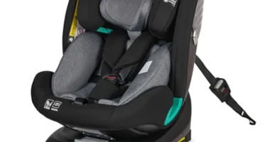 Silla Coche Bebé Grupo 0-1-2-3 ISOFIX 360° - Toral Imola, Giratoria, R129, 0-12 Años (40-150 cm), Ancla Superior, Negro