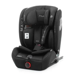 Silla Coche Bebé Grupo 1/2/3 MAKA i-Size con ISOFIX - Ajustable 9-36 kg, Protección Lateral, Cabezal Regulable y Tapizado Lavable - Negra