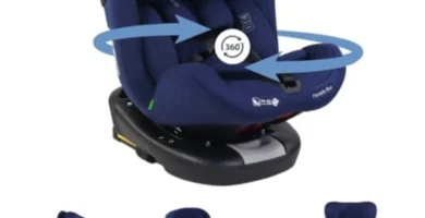 Silla Coche Bebé Mobiclinic Pandafix 360º i-Size, Grupo 0/1/2/3 (0-12 Años), Top Tether, Arnés 5 Puntos, Reclinable, Evolutiva Hasta 36 kg