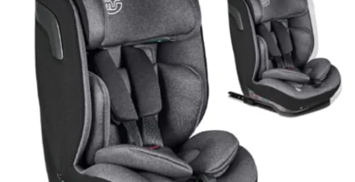 Silla de Coche BARI i-Size Grupo 1/2/3 (9-36 kg) - Reclinable, ISOFIX, Top Tether, Protectores Laterales, Ajuste 1 Mano, R129