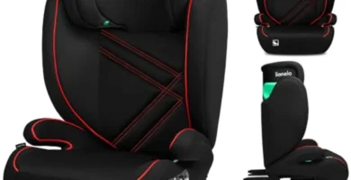 Silla de Coche Hugo i-Size Grupo 2/3 (100-150 cm) - ISOFIX, Memory Foam, Protección Lateral y Respaldo Extraíble - Seguridad R129