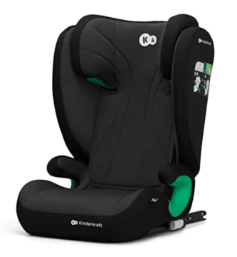 Silla de Coche Grupo 2/3 ISOFIX I-SIZE para Niños 15-36 kg - Segura, Cómoda y Fácil de Instalar - Negro