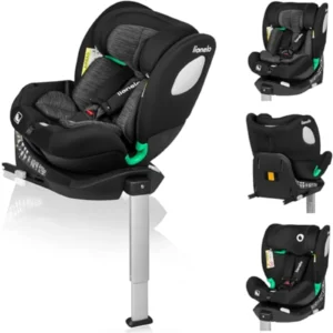 LIONELO BRAAM Silla Coche Bebé 360° i-Size 0-36kg, ISOFIX+ y Pivote, 5 Niveles Inclinación, Ultraconfortable y Segura