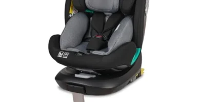 Silla Coche Bebé Grupo 0-1-2-3 ISOFIX 360° - Toral Imola+ Negra, 0-12 Años (40-150 cm), Pata de Apoyo, Normativa R129, Máxima Seguridad