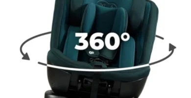 Kinderkraft XPEDITION 2 I-Size Silla de Coche Giratoria 360º Isofix Grupo 0+/1/2/3 (0-36 kg) - Ajustable 5 Posiciones, Azul