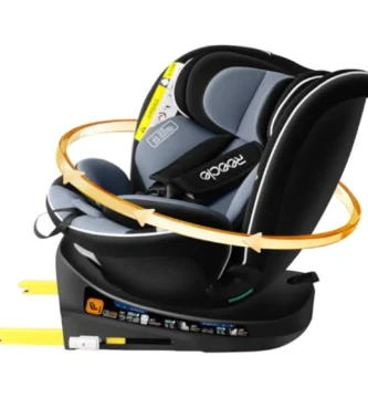 Silla de Coche Reecle I-Size 360° ISOFIX Grupo 0/1/2/3 (0-12 años) - Giratoria, Seguridad ECE R129, Negro