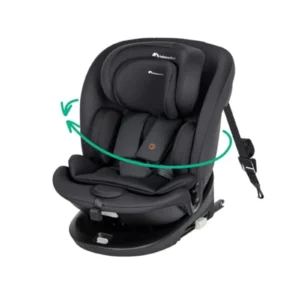 Silla Coche Bebeconfort RevolveFix 360 i-Size ISOFIX 0-12 Años, Giratoria 360º, 6 Reclinaciones, 12 Alturas, Tejidos Transpirables y Lavables, Full Black