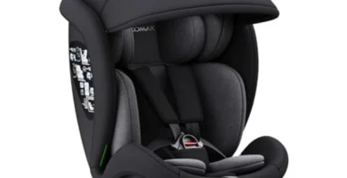 Silla de Coche XOMAX 946i Giratoria 360° con ISOFIX, Grupo 0/1/2/3 (0-36 kg), Arnés 5 Puntos, Reclinable y Funda Lavable - ECE R129