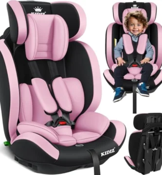 Silla de Auto KIDIZ Grupo 1/2/3 (9-36 kg) - Arnés 5 Puntos, Ajustable y Segura para Niños 1-12 Años, Homologada ECE R129/03