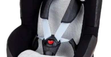 Cojín transpirable Altabebe AL7041 para asiento infantil grupo 1 - Refrescante y protector contra manchas - Color blanco