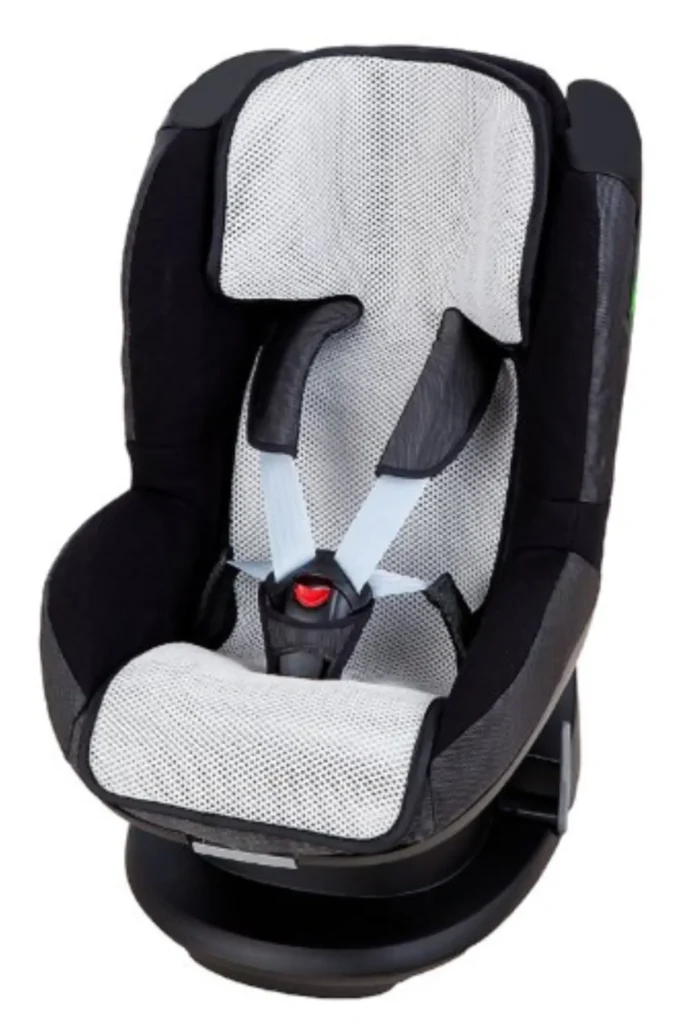 Cojín transpirable Altabebe AL7041 para asiento infantil grupo 1 - Refrescante y protector contra manchas - Color blanco