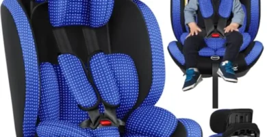 Silla de Coche Kidiz Premium 1-12 Años (9-36 kg) - Grupo 1/2/3, Homologada ECE R129, Ajustable en Altura, Cinturón 5 Puntos y Funda Lavable