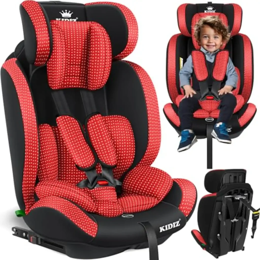 Asiento Infantil Kidiz Triangle Premium Grupo 1/2/3 (9-36 kg) - Homologado ECE R129/03, Isofix, Ajustable 1-12 Años